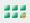 6 green boxes. One has a yellow accent